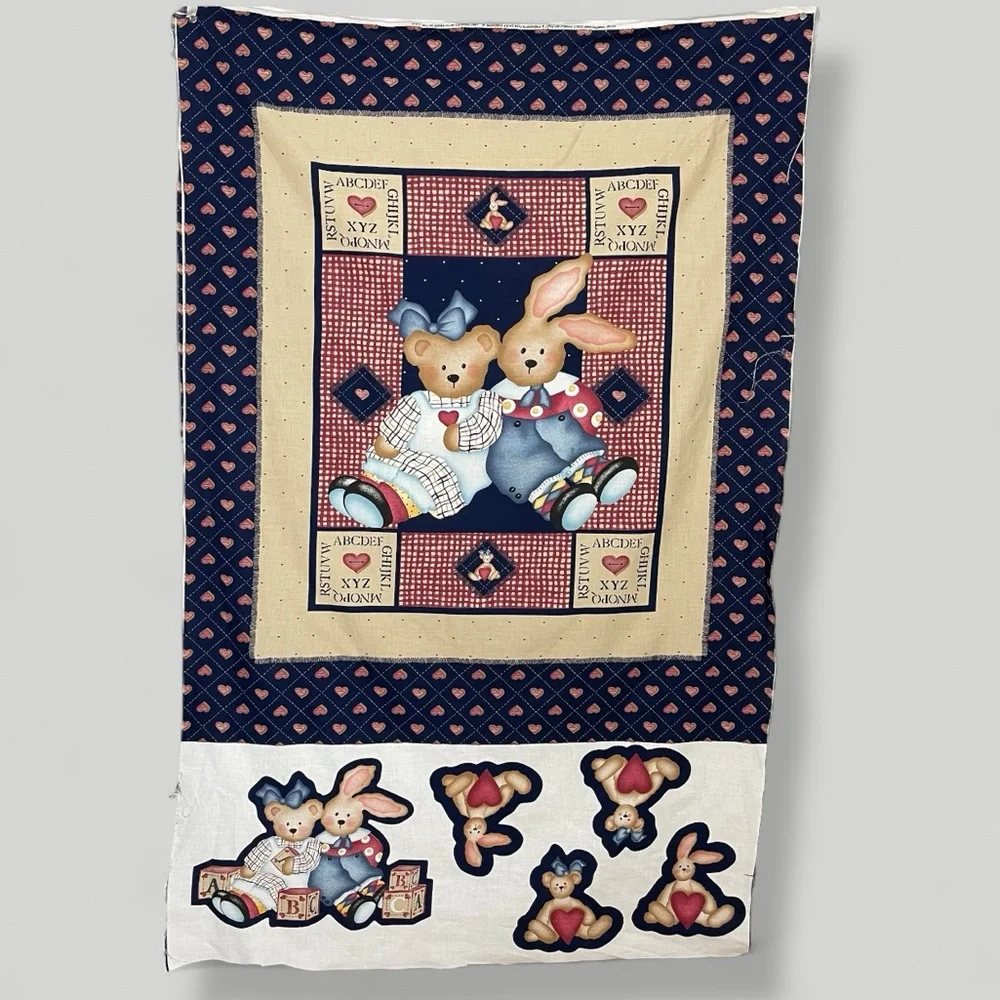 Vintage 1997 Daisy Kingdom Quilt Panel Fabric Project Applique Sew Baby #K34